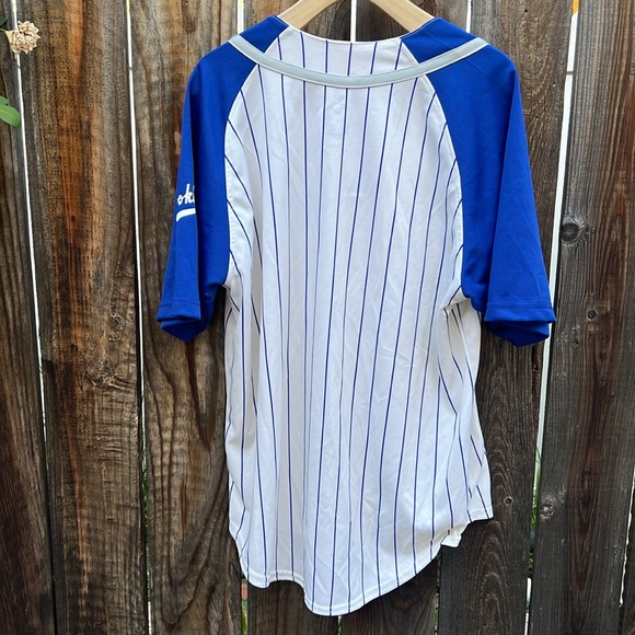 NWT Cooperstown Collection Dodgers Button Down Jersey Size L. - Picture 12 of 17